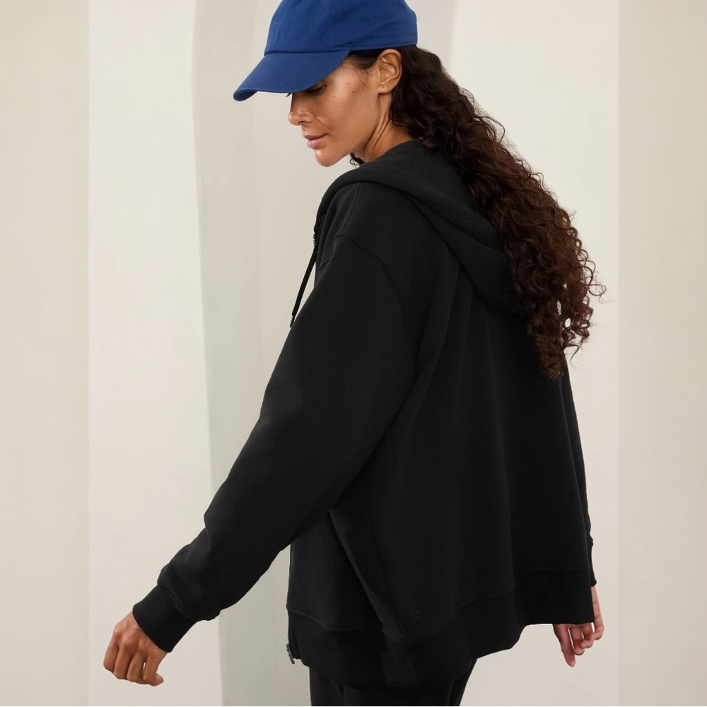 NWT Athleta Forever Fleece Oversized Full Zip - Picture 2 of 3